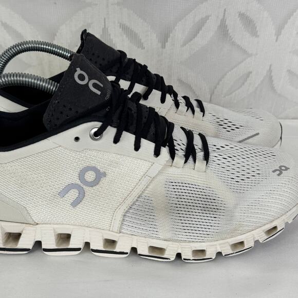 On Running Cloud X White Black Mesh Shoes Mens Size 9.5 Sneakers - Picture 6 of 11